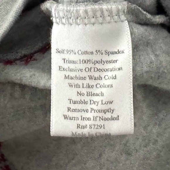 Johnny Was Full Zip Hoodie Medium Gray Embroidered Hummingbird Heart Boho Casual - Picture 10 of 11